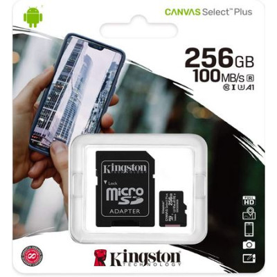 MEMORIA MICRO SD 256GB CANVAS SELECT PLUS KINGSTON SDCS2/256GB